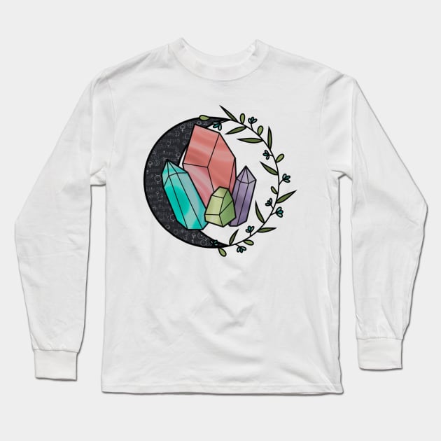 Astrology Crystals Long Sleeve T-Shirt by ontheoutside